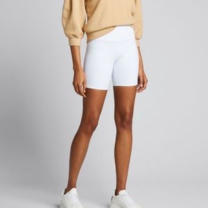 Alo White Biker Shorts